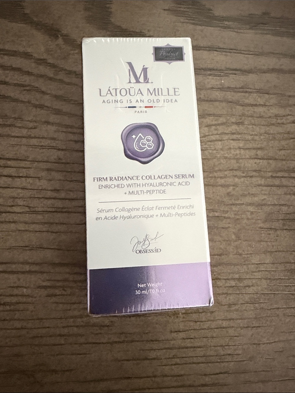 Latoua Mille Firm Radiance Collagen Serum - Purple/White